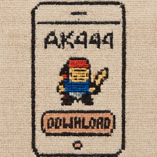 AK444 mobile screen with download button